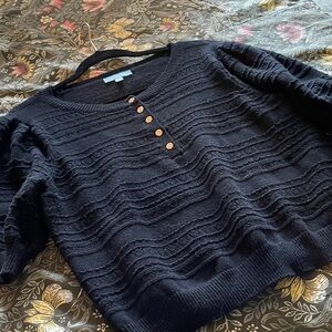 Draper James Black Knit Sweater